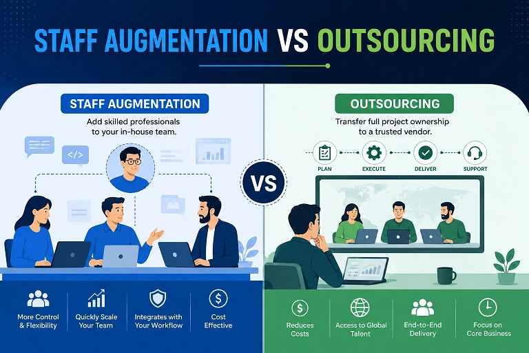 Staff Augmentation vs Outsourcing